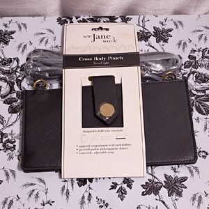 See Jane Work Black‎ Crossbody Pouch